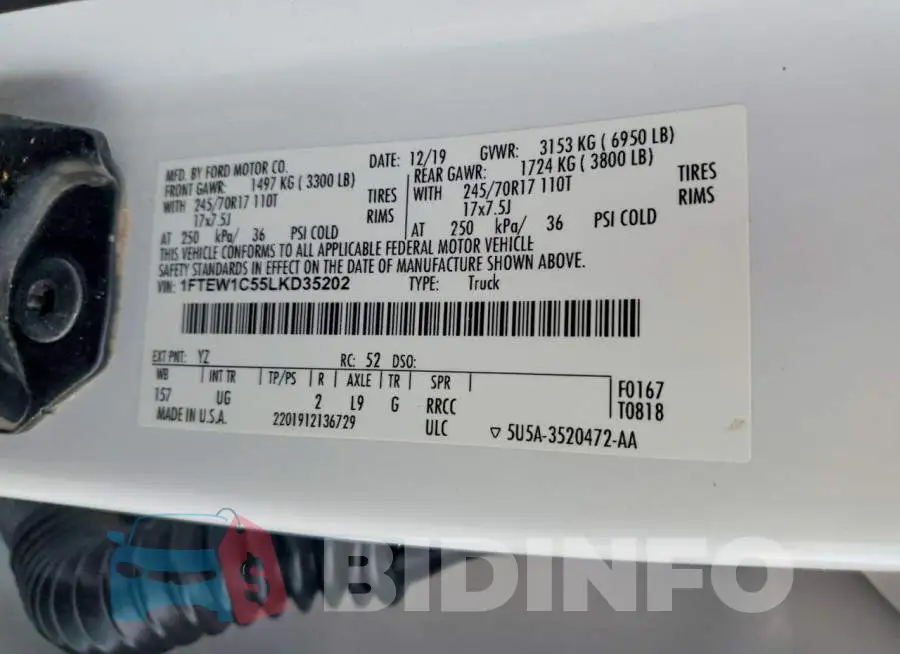 1FTEW1C55LKD35202 Photo# 12