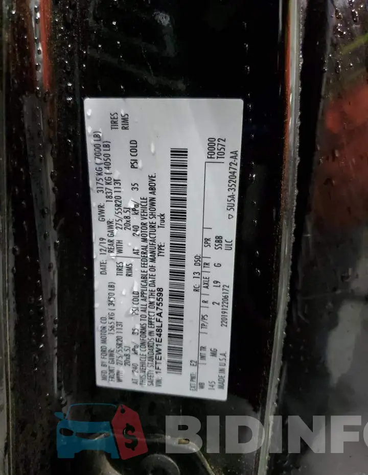1FTEW1E48LFA75598 Photo# 13