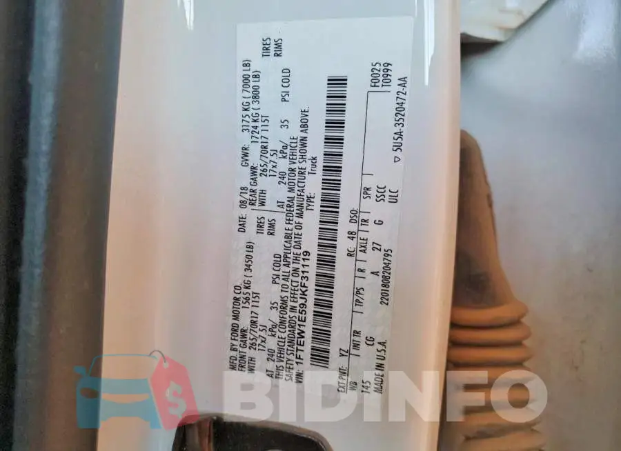 1FTEW1E59JKF31119 Photo# 12