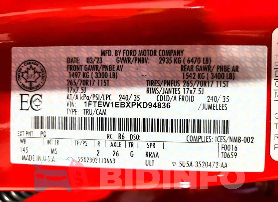 1FTEW1EBXPKD94836 Photo# 12