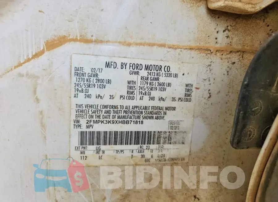 2FMPK3K9XHBB71818 Photo# 12