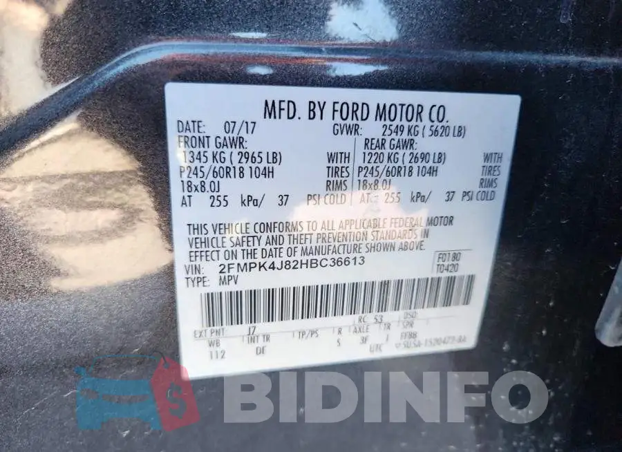 2FMPK4J82HBC36613 Photo# 14
