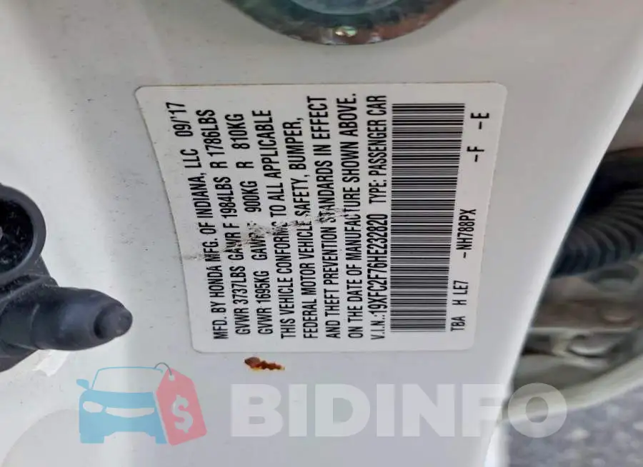 19XFC2F76HE232820 Photo# 12
