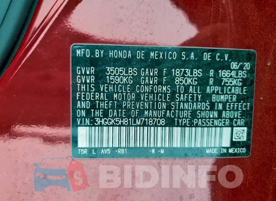 3HGGK5H81LM718708 Photo# 13