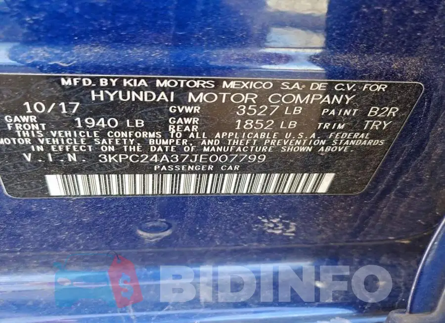 3KPC24A37JE007799 Photo# 12