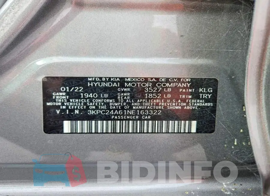 3KPC24A61NE163322 Photo# 12