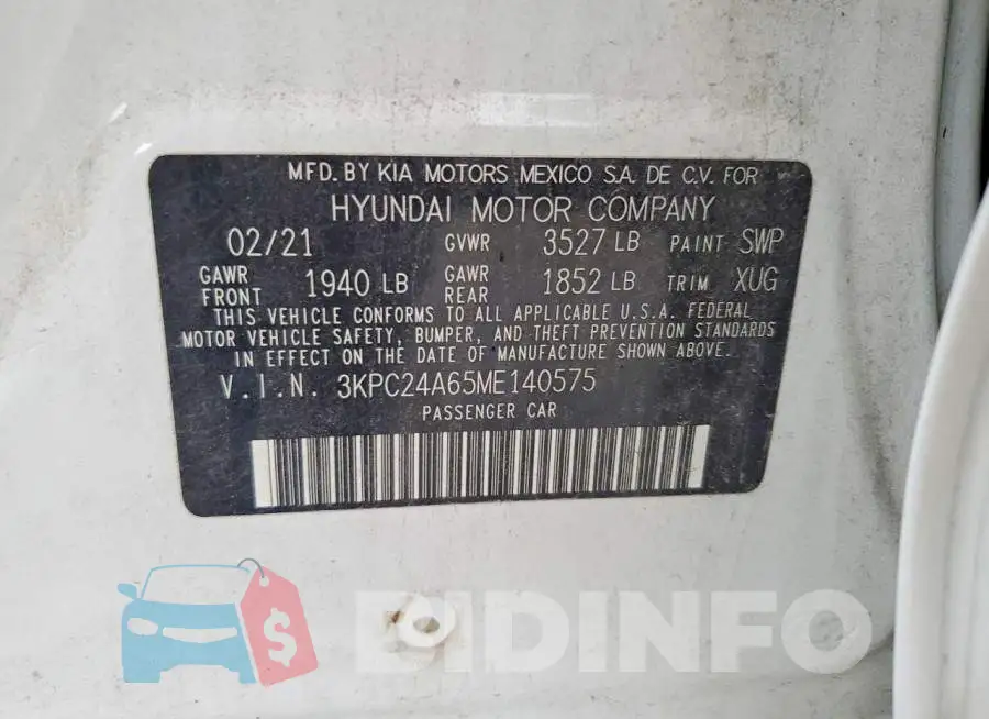 3KPC24A65ME140575 Photo# 12