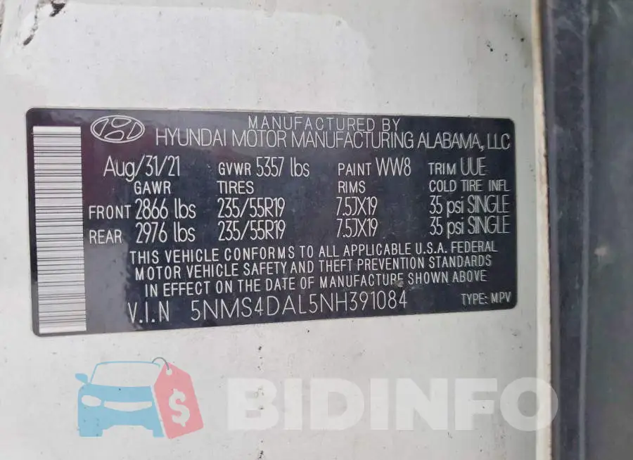5NMS4DAL5NH391084 Photo# 13