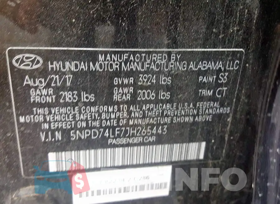 5NPD74LF7JH265443 Photo# 10