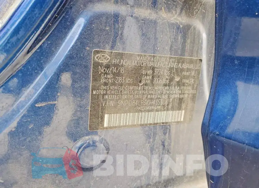 5NPD84LF3KH435506 Photo# 12