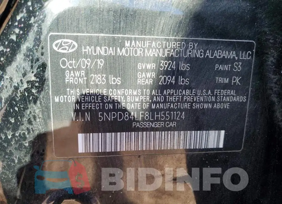 5NPD84LF8LH551124 Photo# 12