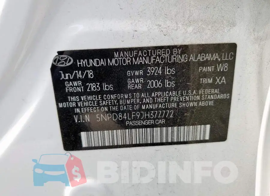5NPD84LF9JH377772 Photo# 12