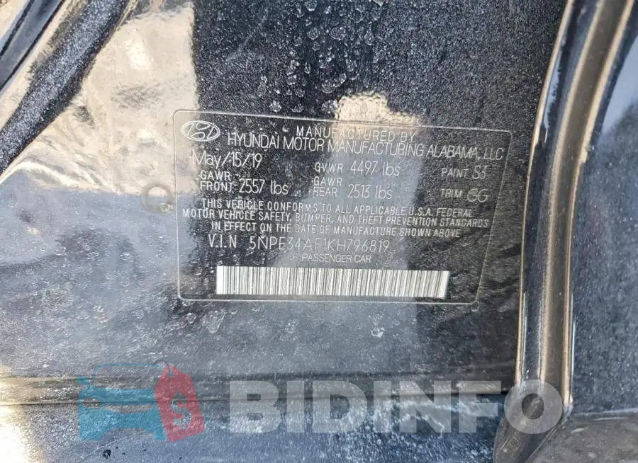 5NPE34AF1KH796819 Photo# 12