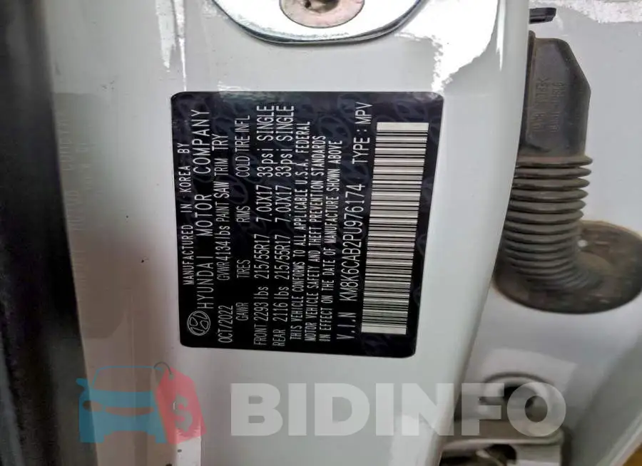 KM8K6CAB2PU976174 Photo# 14