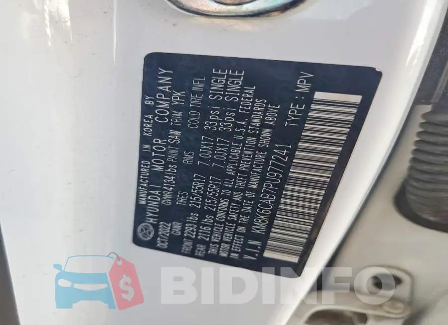 KM8K6CAB7PU977241 Photo# 13