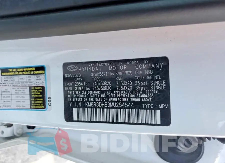 KM8R3DHE3MU254544 Photo# 13