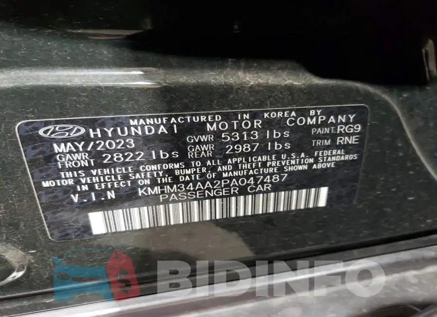 KMHM34AA2PA047487 Photo# 12