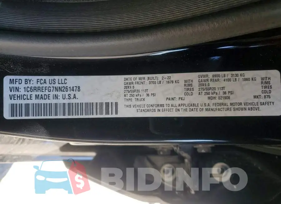1C6RREFG7NN261478 Photo# 12