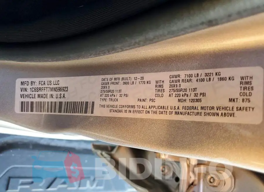 1C6SRFFT7MN596923 Photo# 12