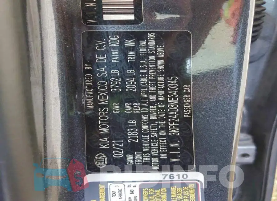 3KPF24AD8ME340345 Photo# 13