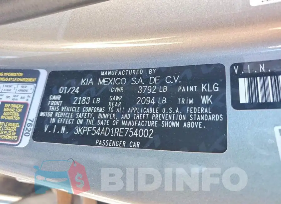 3KPF54AD1RE754002 Photo# 13