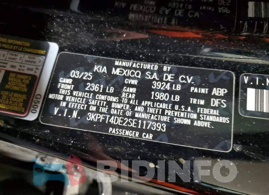 3KPFT4DE2SE117393 Photo# 12