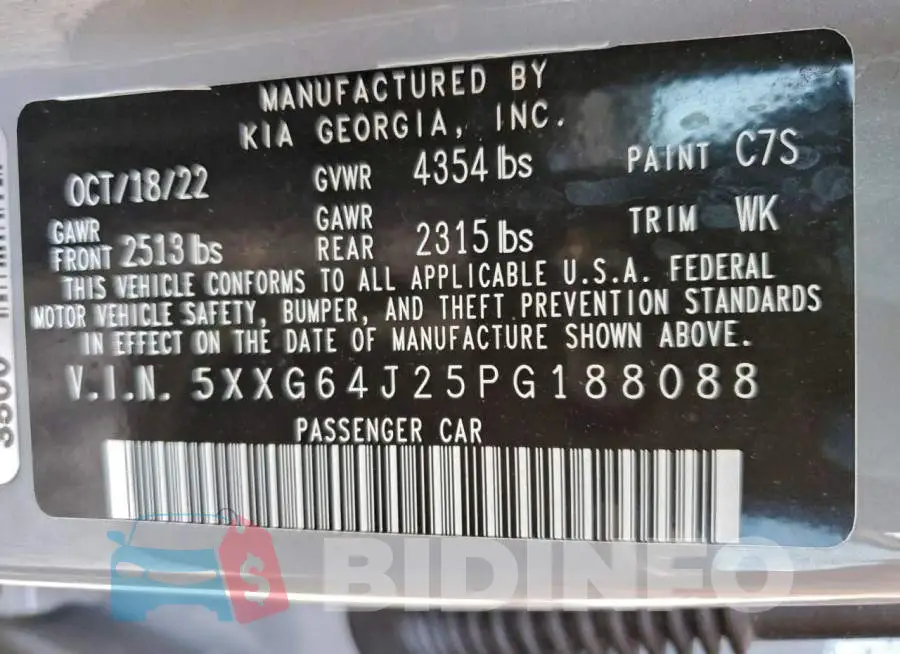 5XXG64J25PG188088 Photo# 13