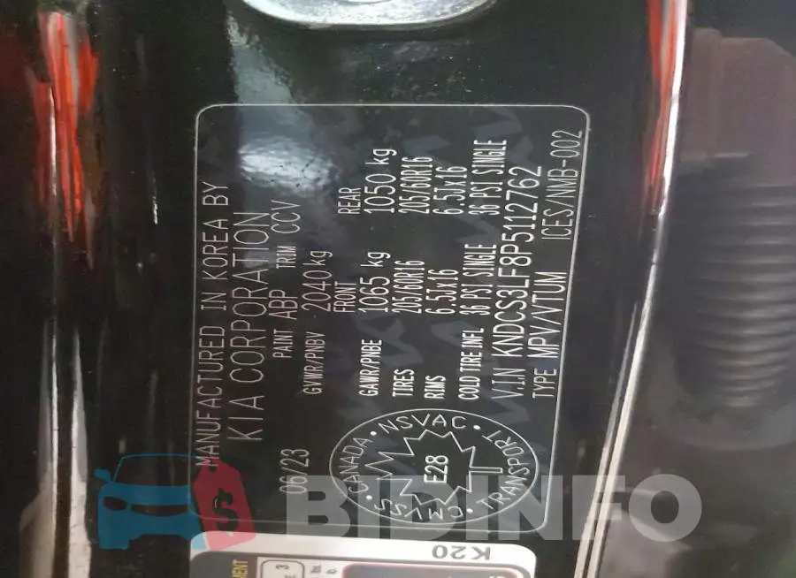 KNDCS3LF8P5112762 Photo# 12