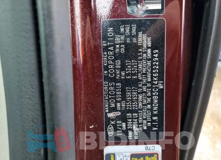 KNDMB5C14K6522949 Photo# 12