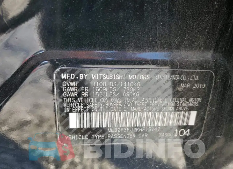 ML32F3FJ2KHF15147 Photo# 12