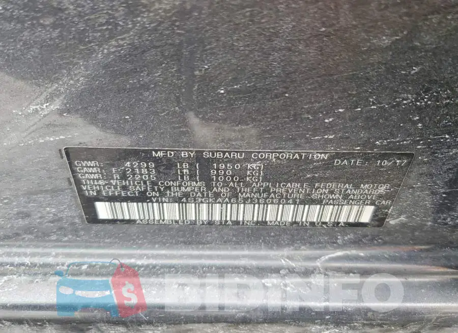 4S3GKAA65J3606041 Photo# 12
