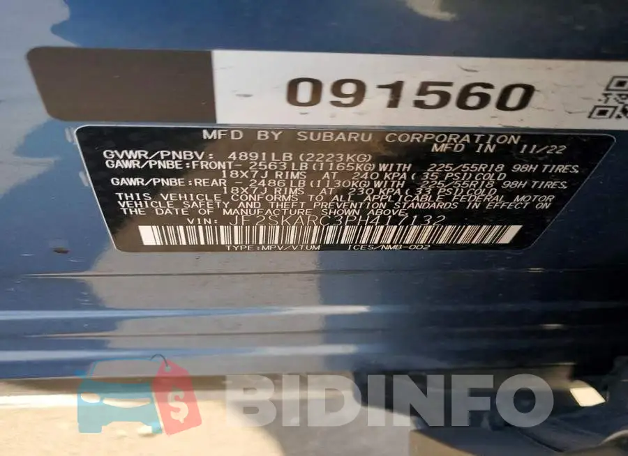 JF2SKARC3PH417132 Photo# 13