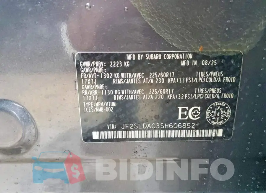 JF2SLDAC3SH606852 Photo# 12