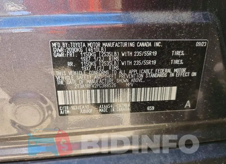 2T3A1RFV2PC388526 Photo# 13