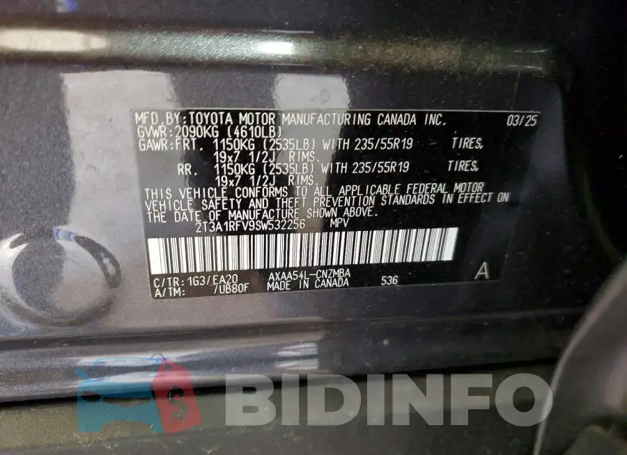 2T3A1RFV9SW532256 Photo# 13