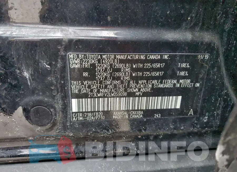 2T3LWRFV2LW059098 Photo# 13