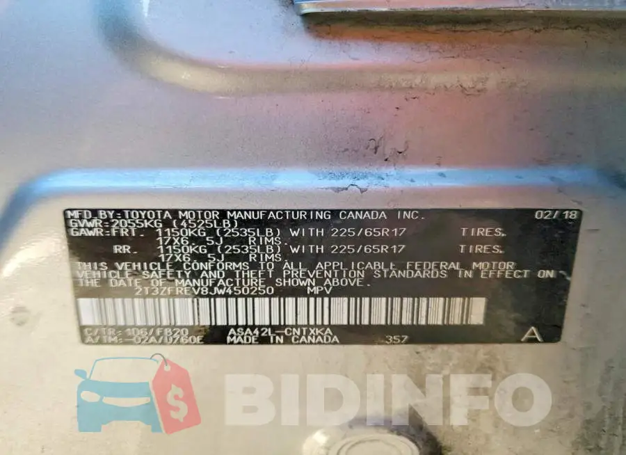 2T3ZFREV8JW450250 Photo# 13