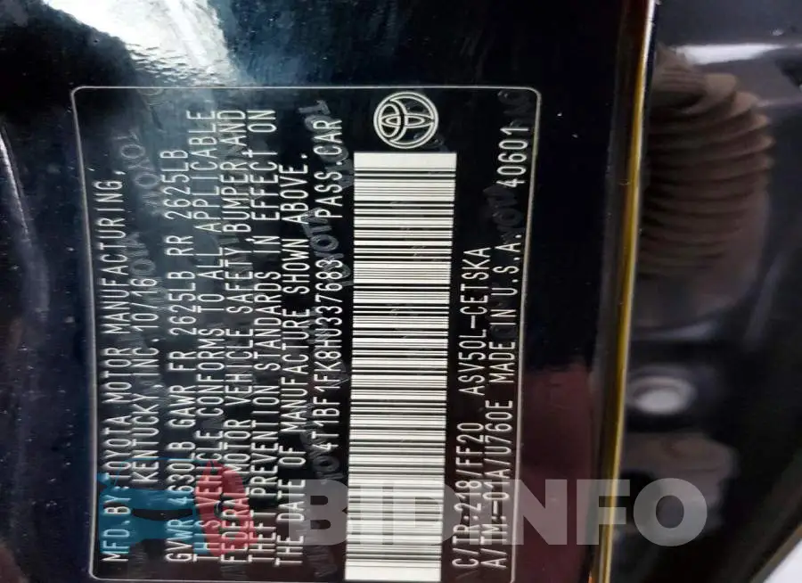 4T1BF1FK8HU337683 Photo# 12