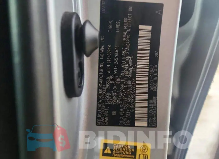 5TDKZRFH6HS520423 Photo# 13