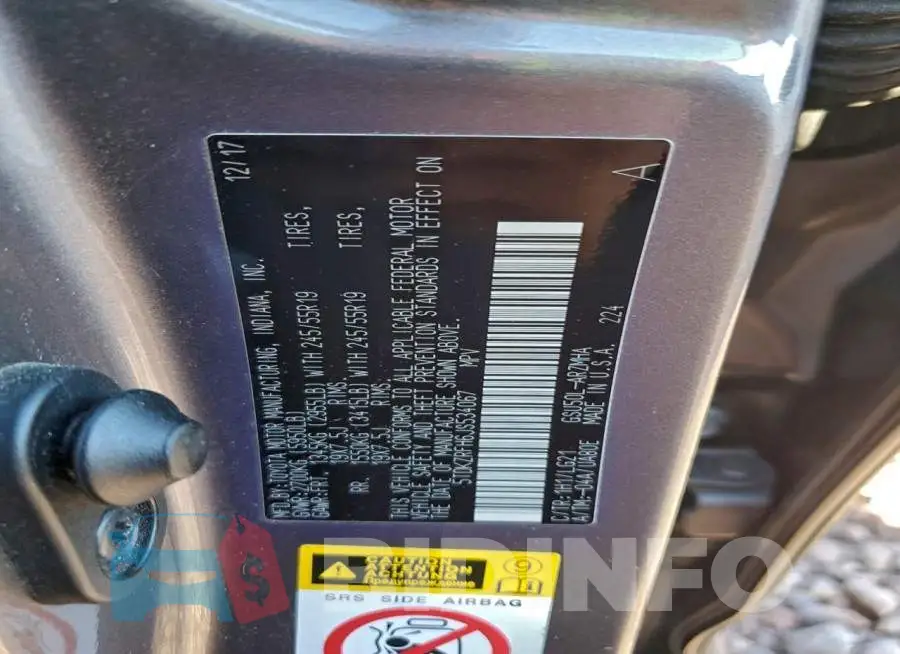 5TDKZRFH6JS534067 Photo# 12