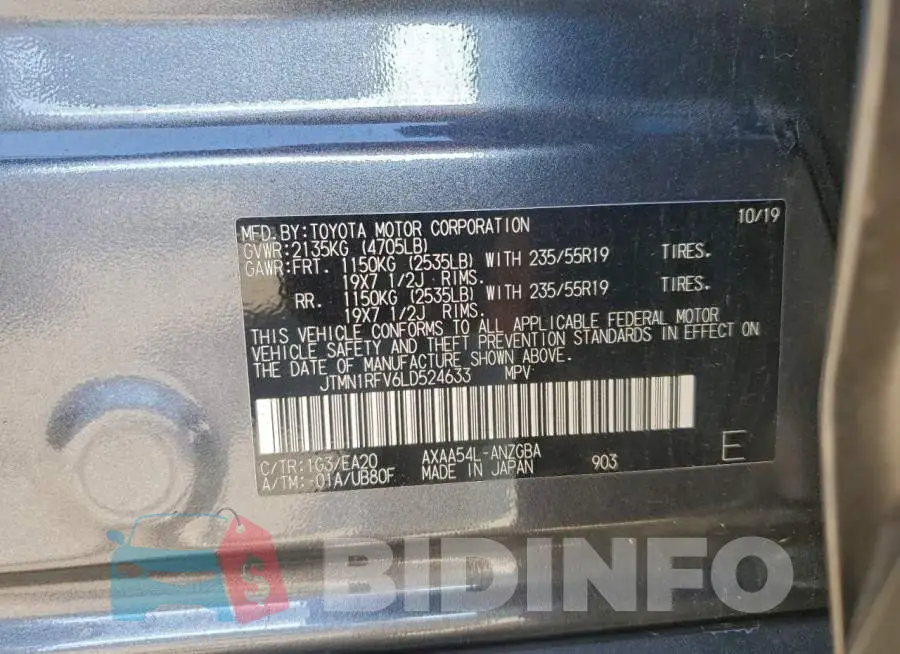 JTMN1RFV6LD524633 Photo# 13