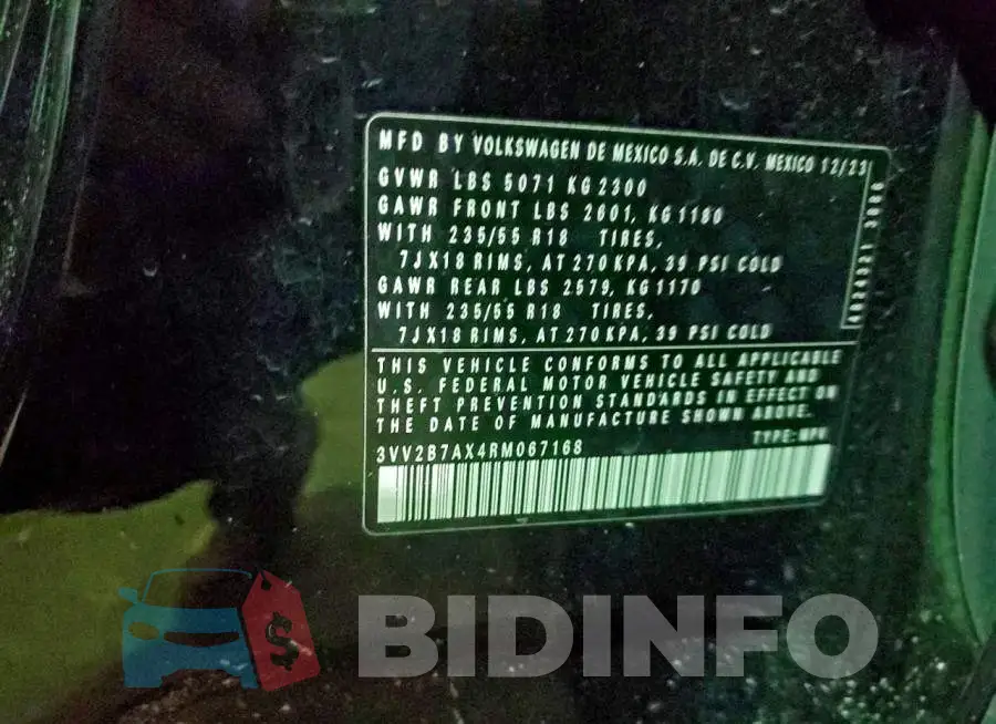 3VV2B7AX4RM067168 Photo# 14