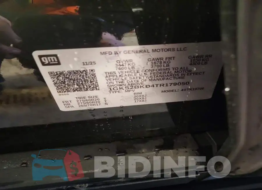 1GKS2BKD4TR179050 Photo# 13