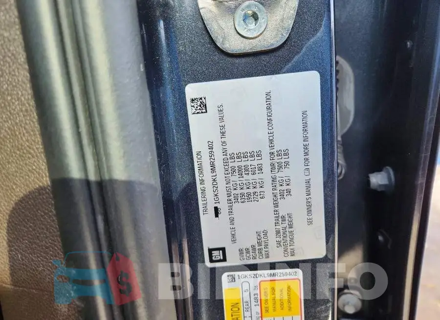 1GKS2DKL9MR259402 Photo# 14