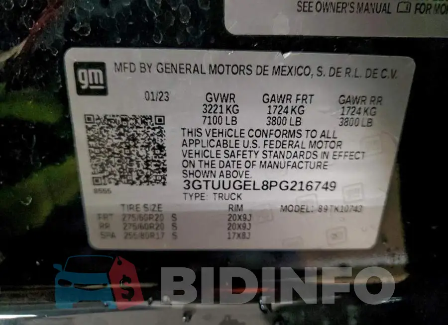 3GTUUGEL8PG216749 Photo# 13