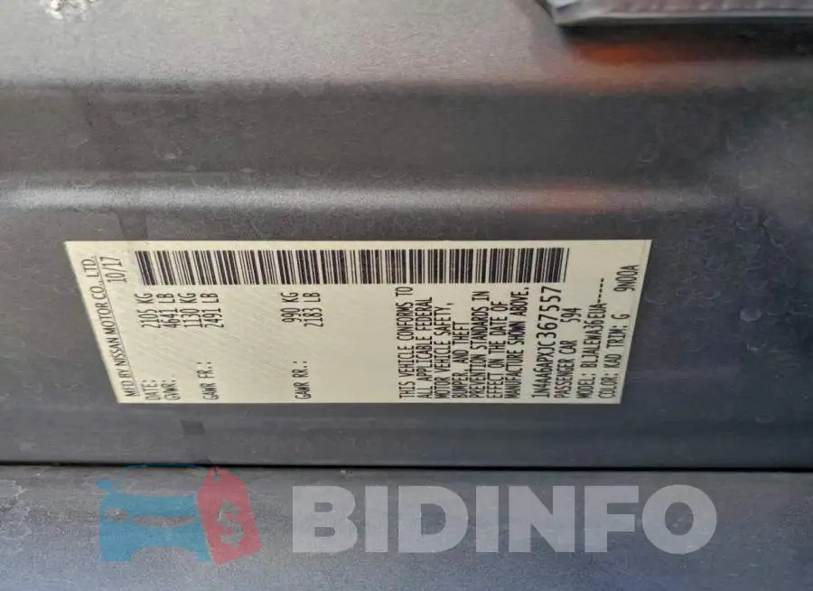 1N4AA6APXJC367557 Photo# 12