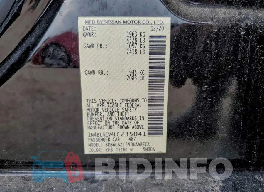 1N4BL4CV4LC235041 Photo# 13