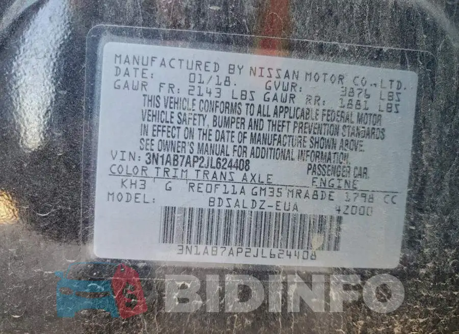 3N1AB7AP2JL624408 Photo# 12