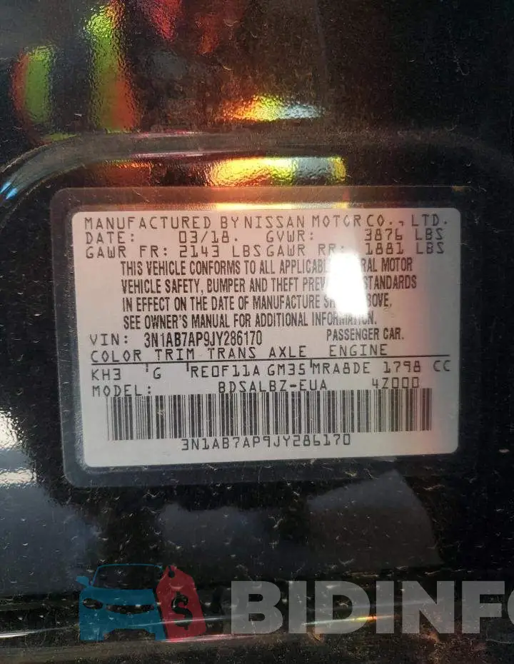 3N1AB7AP9JY286170 Photo# 13