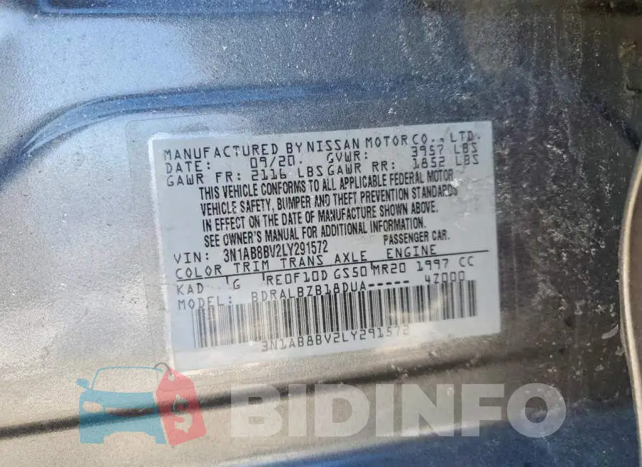 3N1AB8BV2LY291572 Photo# 12
